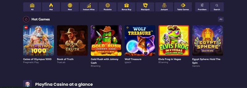 PlayFina Casino - Perfect for Free Spins Lovers